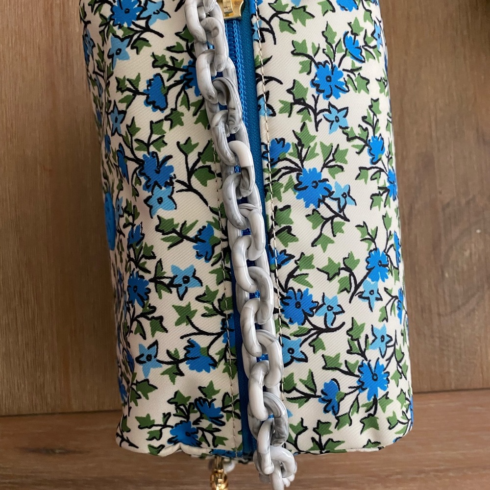 Tory Burch-Piper Large Cosmetic Bag, Blue Ivy - Picture 7 of 7